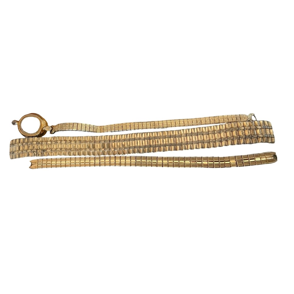 Vintage Speidel Expansion Watch Band Lot Gold Tone Parts‎ Repair